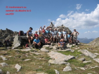 21 randonneurs au sommet du Madre le 6 aout09